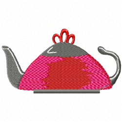 Teapots Embroidery Design 2